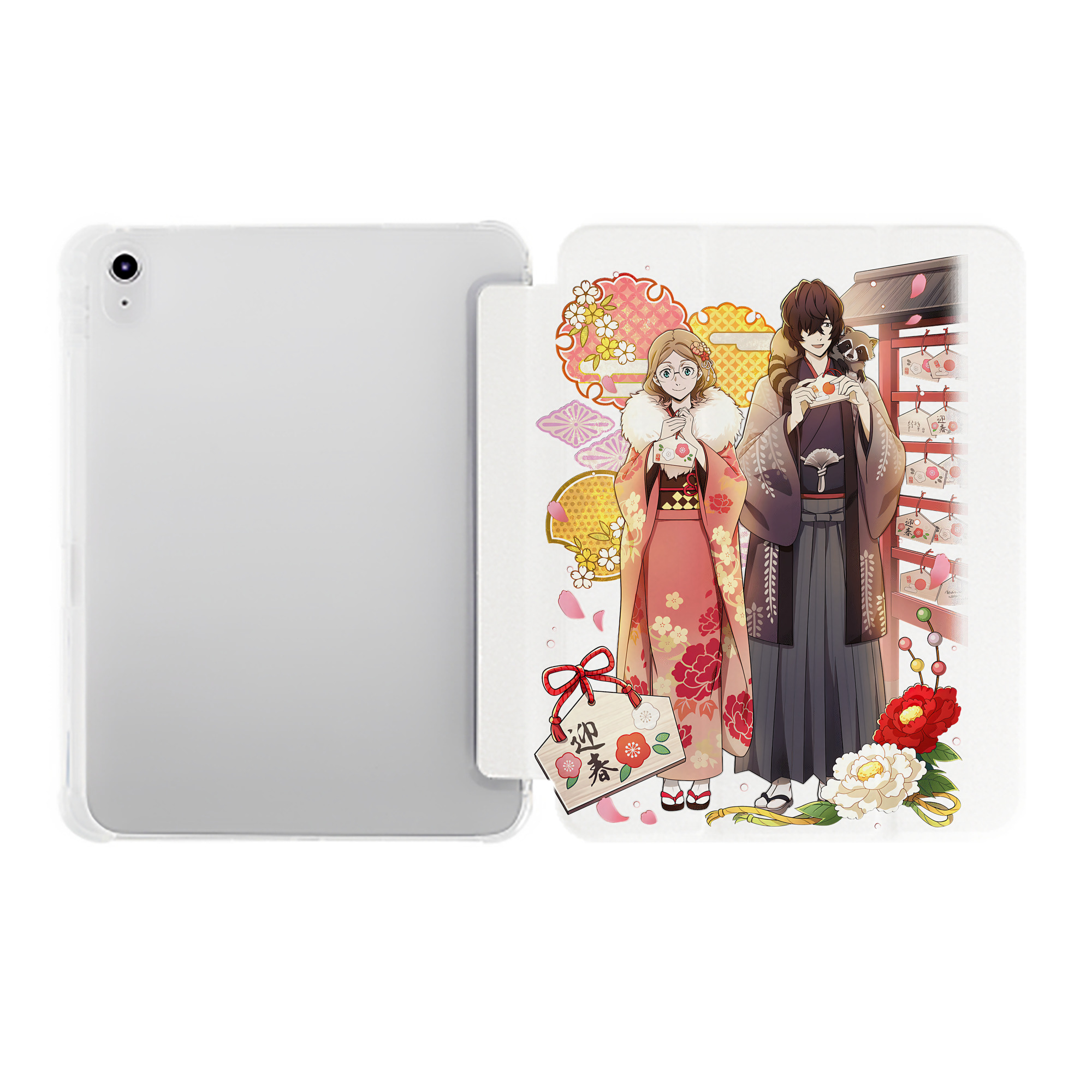 （画像用） 文豪ストレイドッグス Bungo Stray Dogs IPad ケース ペン収納付き 三つ折りスタンド PUレザー×シリコン 対応機種9.5/10.5/10.9インチ